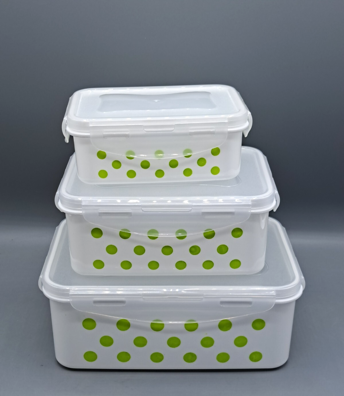 Frischhaltedosen Set, 6-teilig, Gepunktet, Brotdose